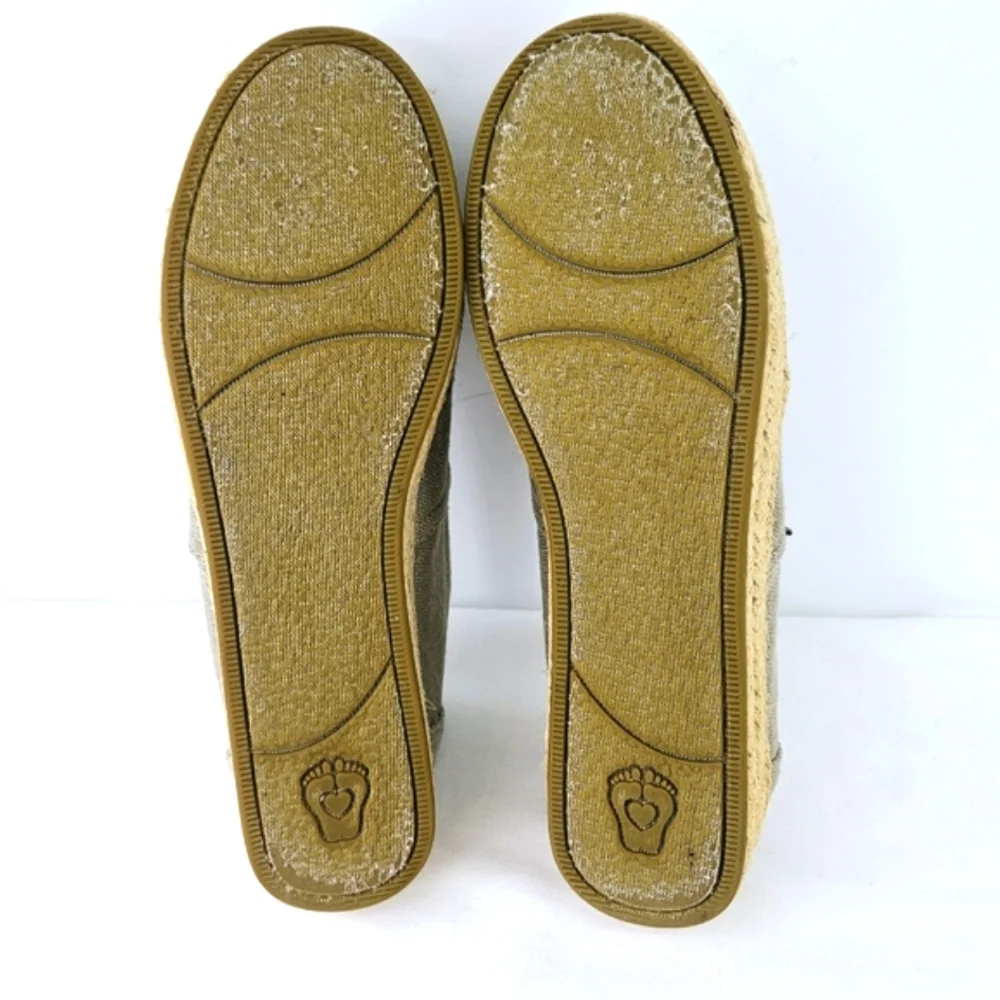 BOBS Skechers High Jinx Espadrille Wedge Slip-On Taupe Beige Size 8.5